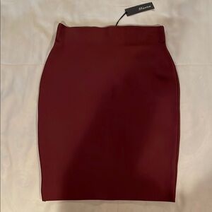 NWT Elegant Burgundy Pencil Skirt by Shinestar Size XL